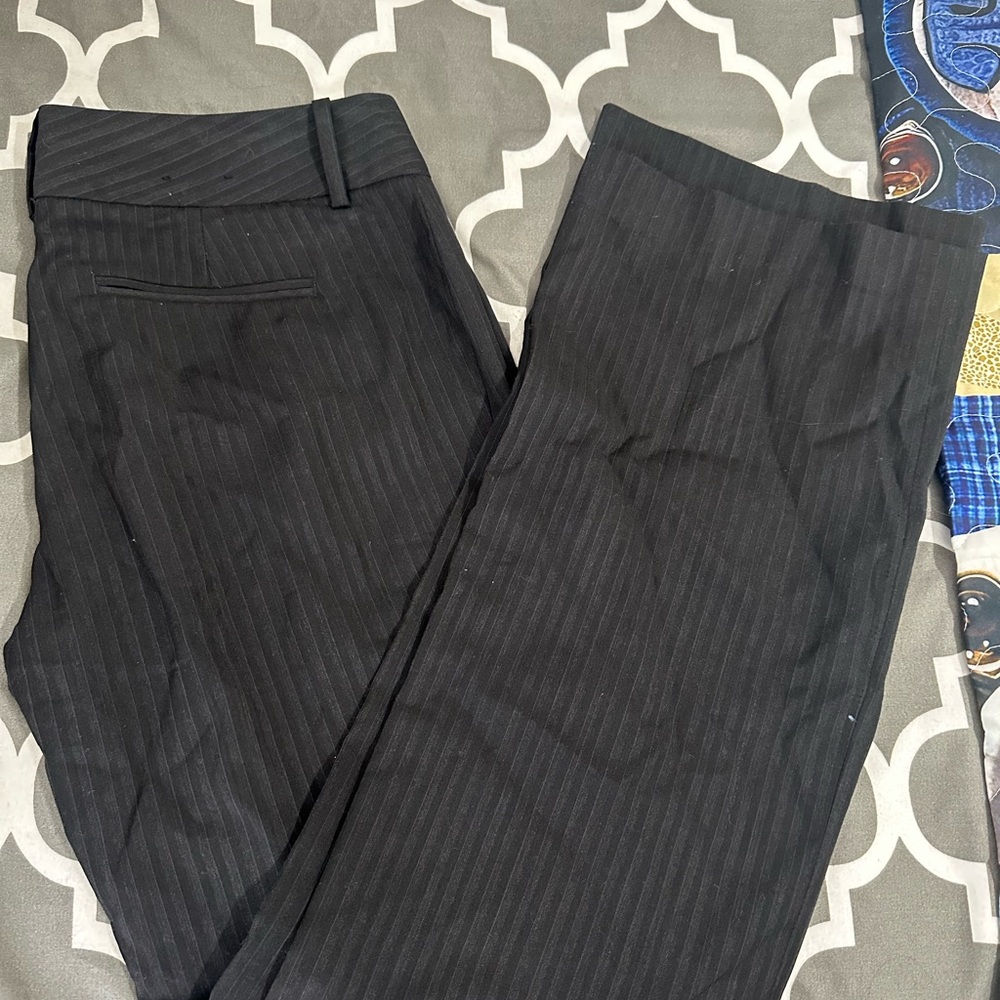 Black Pinstripe Pants